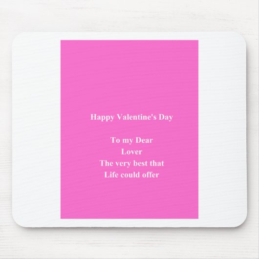 Tapis De Souris Saint Valentin (Devant)