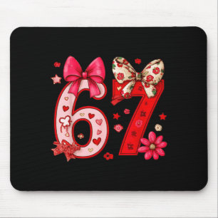 Tapis De Souris Saint-Valentin 67 Drôle Six Sept Mème Coquette Arc
