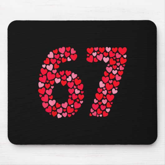 Tapis De Souris Saint-Valentin 67 Meme Six Sept 6 7 Valentin Lui (Devant)