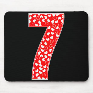 Tapis De Souris Saint-Valentin 67 Rempli De Cœur Drôle Six Sept