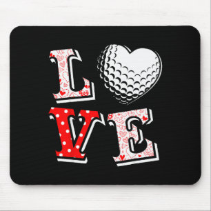 Tapis De Souris Saint-Valentin Amour Golf Cœur Fête de la Saint-Va