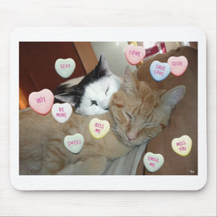 Tapis De Souris Saint Valentin Chatons