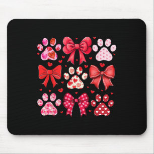 Tapis De Souris Saint-Valentin Chien Empreinte de Patte de Chien C