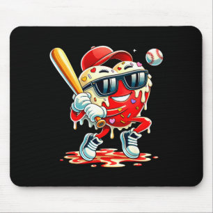 Tapis De Souris Saint-Valentin Cœur Baseball Goutte Crème Glacée G
