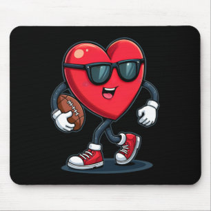 Tapis De Souris Saint-Valentin Cœur Football Garçons Filles Enfant