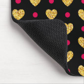 Tapis De Souris Saint Valentin Coeurs d'or Motif-23655 (Coin)