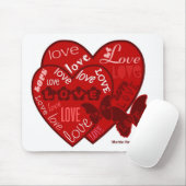 Tapis De Souris Saint Valentin Coeurs et Amour Mousepad (2) (Avec souris)