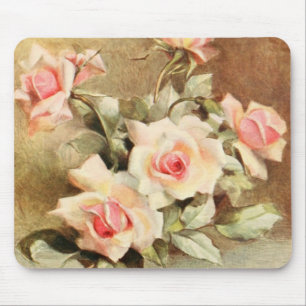 Tapis De Souris Saint-Valentin d'amour romantique Roses roses