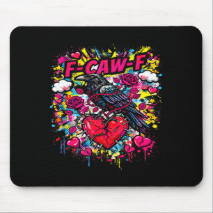 Tapis De Souris Saint-Valentin F Corbeau F Corneille Humour Sombre