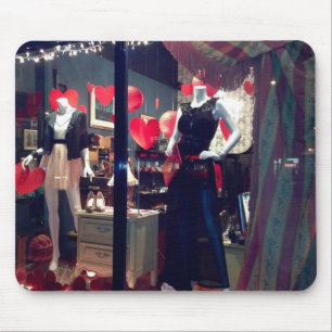 Tapis De Souris Saint-Valentin New York Boutique Window Coeurs