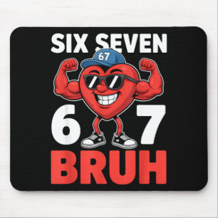 Tapis De Souris Saint-Valentin Six Sept Bruh 67 Mème Drôle Saint-V