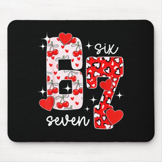 Tapis De Souris Saint-Valentin Six Sept Drôle 67 Mème Génération A (Devant)
