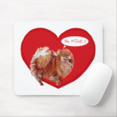 Tapis De Souris Saint-Valentin spitz nain (Avec souris)