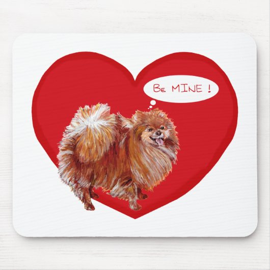 Tapis De Souris Saint-Valentin spitz nain (Devant)