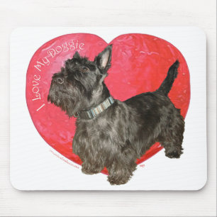 Tapis De Souris Saint-Valentin Terrier Écossais