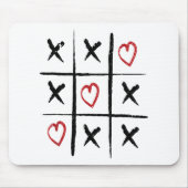 Tapis De Souris Saint Valentin Tic Tac Toe Hearts Day (Devant)