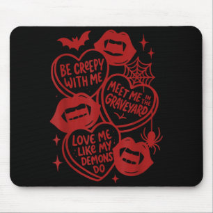 Tapis De Souris Saint-Valentin Vampire Valoween Amoureux Soyez Fli