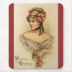 Tapis de souris Saint-Valentin victorien