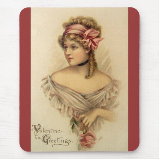 Tapis de souris Saint-Valentin victorien (Devant)