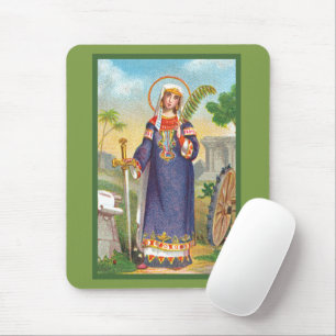 Tapis De Souris Sainte Catherine d'Alexandrie en tenue égyptienne