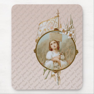 Tapis De Souris Sainte Jeanne d'Arc brûlant au bûcher (BF 01) Vert