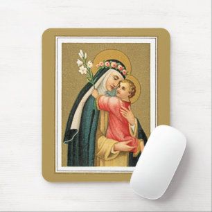 Tapis De Souris Sainte Rose de Lima et l'Enfant Jésus (M 023)
