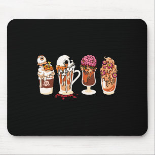 Tapis De Souris Saison Automne Café Horreur Film Et Café Hallowe