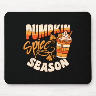 Tapis De Souris Saison citrouille des épices Café Latte Automne Fu