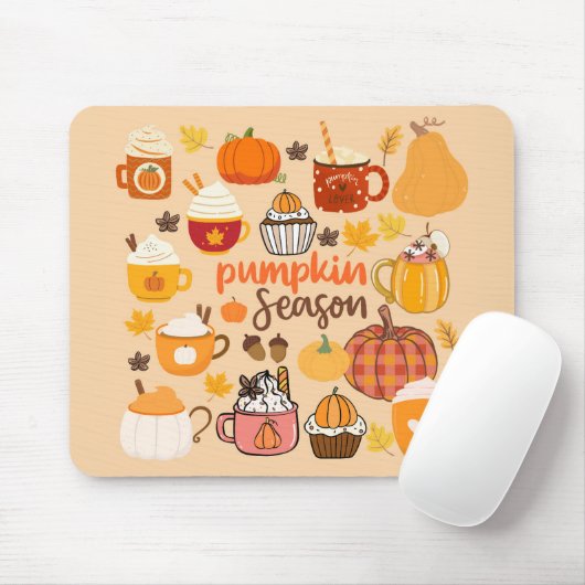 Tapis De Souris Saison de la citrouille épicée (Avec souris)