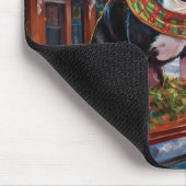 Tapis De Souris Saison de Noël de Boston Terrier (Coin)