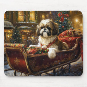 Tapis De Souris Saison de Noël Shih Tzu