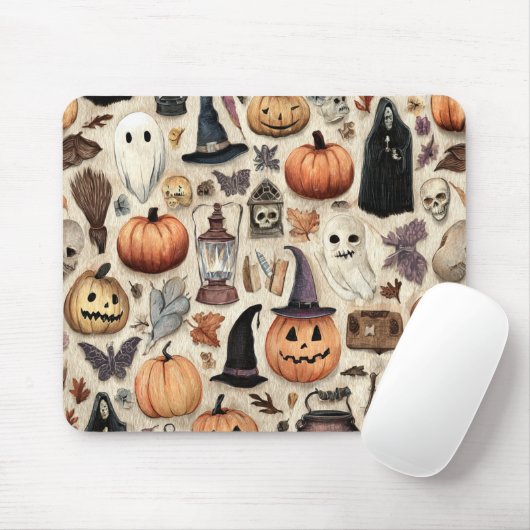 Tapis De Souris Saison éffrayante - Halloween Mousepad (Avec souris)