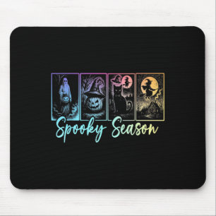 Tapis De Souris Saison éffrayante Retro Halloween Horreur Citrouil