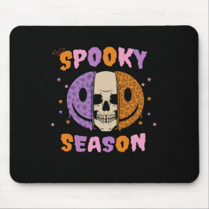 Tapis De Souris Saison Éffrayante super Halloween Ghost Boo Smile