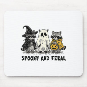 Tapis De Souris Saison Éffrayante T Du Raccoon D'Halloween éffraya