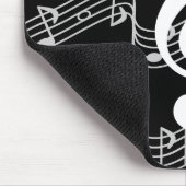 Tapis De Souris Saison et Treble Clef on Black (Coin)