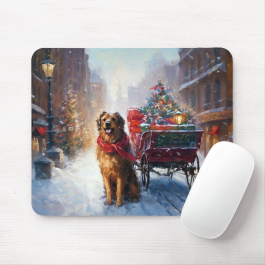 Tapis De Souris Saison festive de Noël de Setter en Irlande (Avec souris)