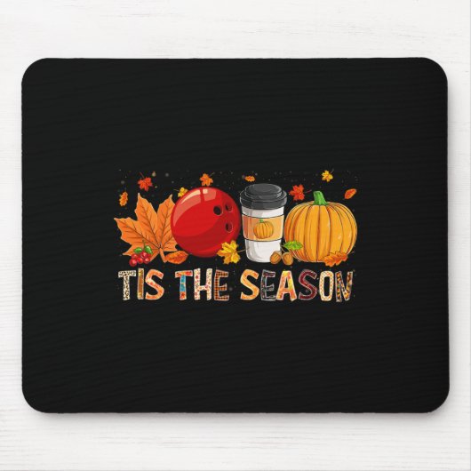 Tapis De Souris Saison Leopard Citrouille Bowling Halloween Leaf a (Devant)