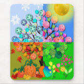 Tapis De Souris Saison Toujours Pickleball hiver printemps été aut (Devant)