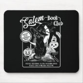Tapis De Souris Salem Witch Bookish Retro Halloween Blac (Devant)