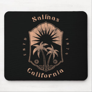 Tapis De Souris Salinas Californie Rétro Surfeur Plage Vintage