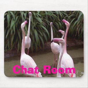 Tapis De Souris Salle de messagerie instantanée de Flamant rose