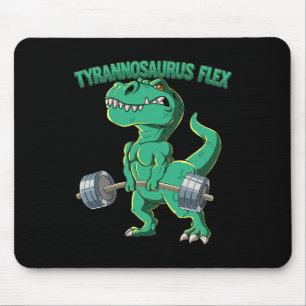 Tapis De Souris Salle de sport T-rex Bodybuilding Tyrannosaure Fle