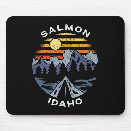 Tapis De Souris Salmon Idaho Mountains Vacation Camping Souvenir  (Devant)