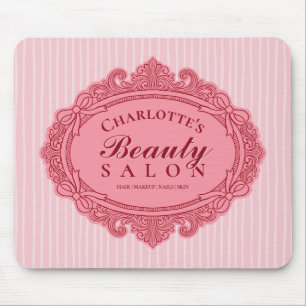 Tapis de souris Salon Cadre à ruban orné rose