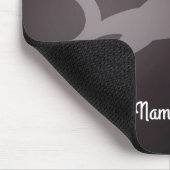 Tapis De Souris Salon de coiffure Brown foncé ciseaux blancs (Coin)