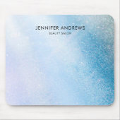 Tapis De Souris Salon de Parties scintillant moderne bleu clair (Devant)