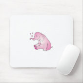 Tapis De Souris Salut l'éléphant rose (Avec souris)