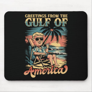 Tapis De Souris Salutation Drôle De Trump De La Part Du Golfe Patr