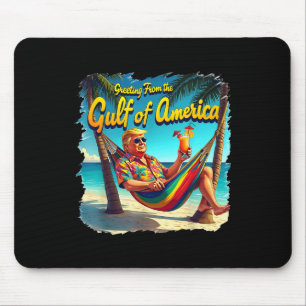 Tapis De Souris Salutation Du Golfe De L'Amérique Trump Patrio